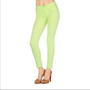 J brand: neon twill mid rise pants